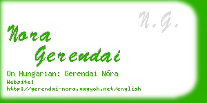 nora gerendai business card
